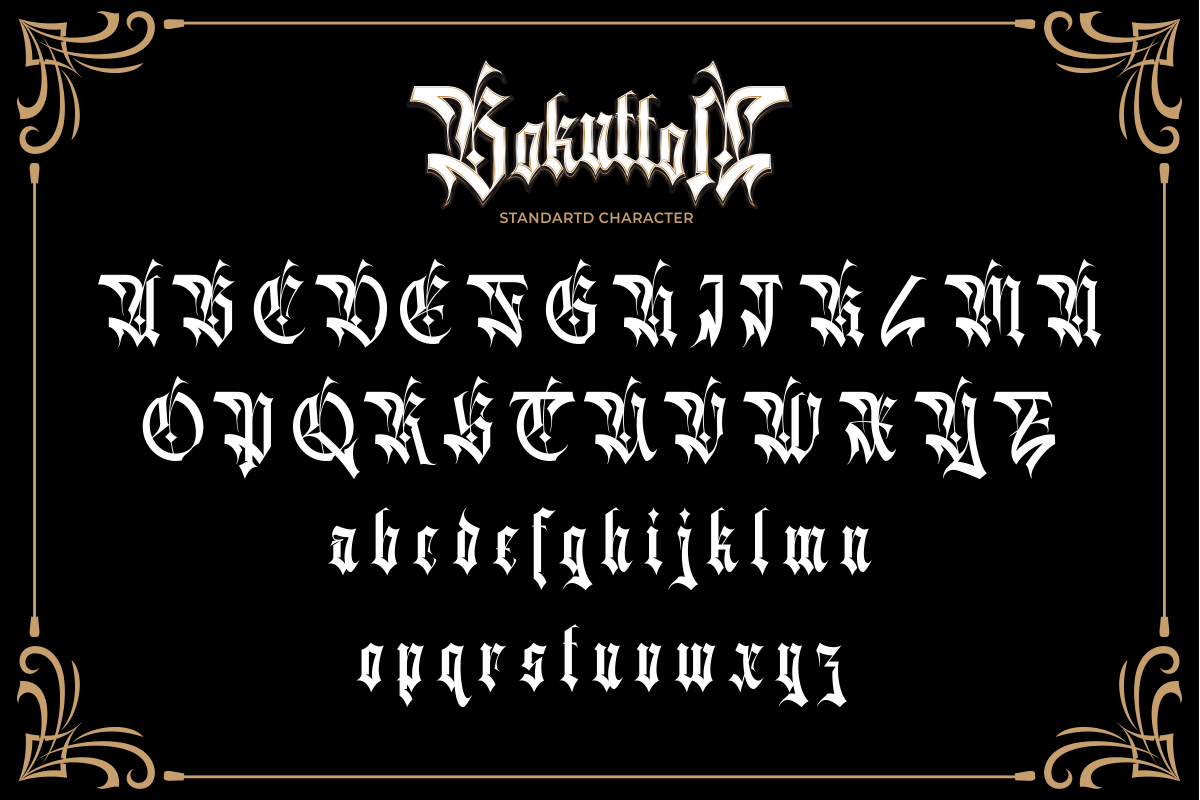 DB Bokutton Blackletter Typeface, a Blackletter Font by Sitintahitam (Photo 5 of 8)