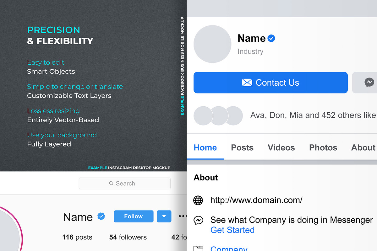 Social Media Mockups Bundle 2020, a Social Media Template by FEINGOLD (Photo 3 of 7)
