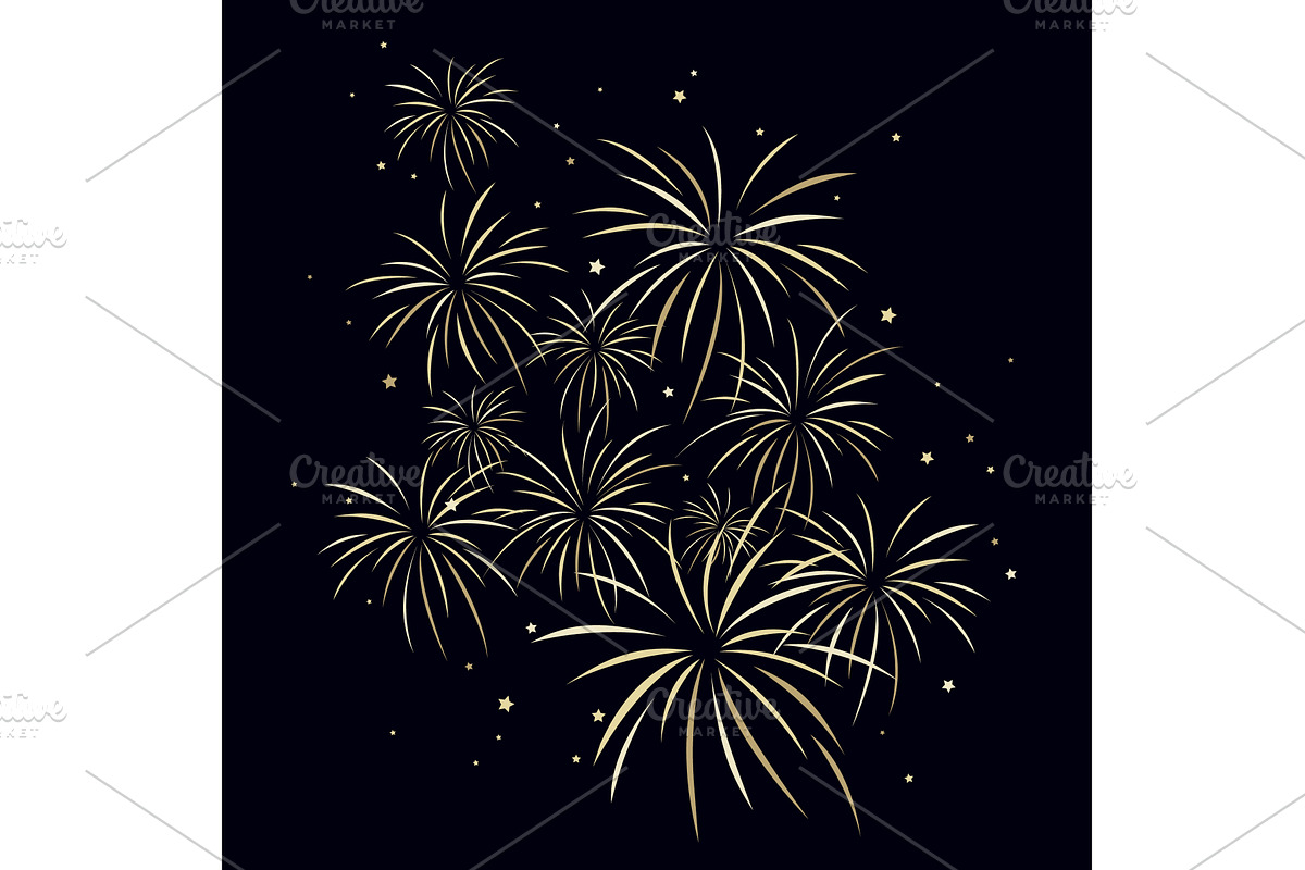 Fireworks explosion isolated, an Object Illustration by Toltemara