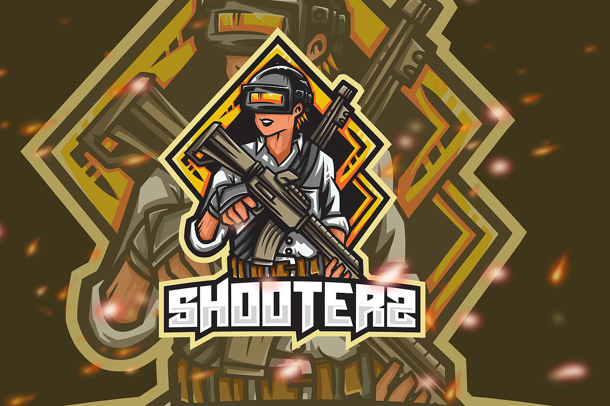 Shooterz Shooter Esport Gaming Logo, a Branding & Logo Template by Giant Design