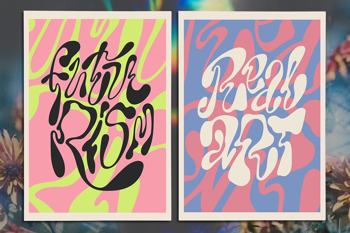 BUNDLE Y2K Lettering Liquid & Groovy, an Object Graphic by Oksana Trygub (Photo 29 of 53)