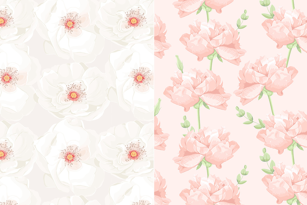 6 Seamless floral patterns + bonus, a Pattern Graphic by Inna Moreva (Photo 4 of 5)