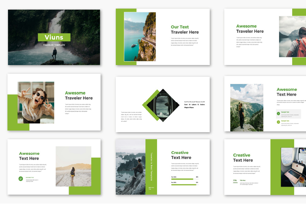 Viuns Traveler PowerPoint Template, a Presentation Template by Overcloud (Photo 3 of 4)
