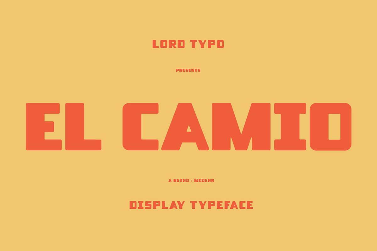 EL CAMIO — Retro/Modern Display Font, a Sans Serif Font by Mikey Weeks (Photo 2 of 12)