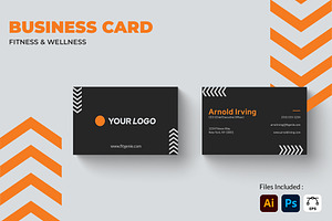 Fitness And Wellness - Business Card