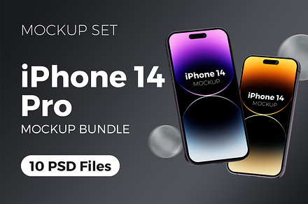 iPhone 14 Pro Mockup Set