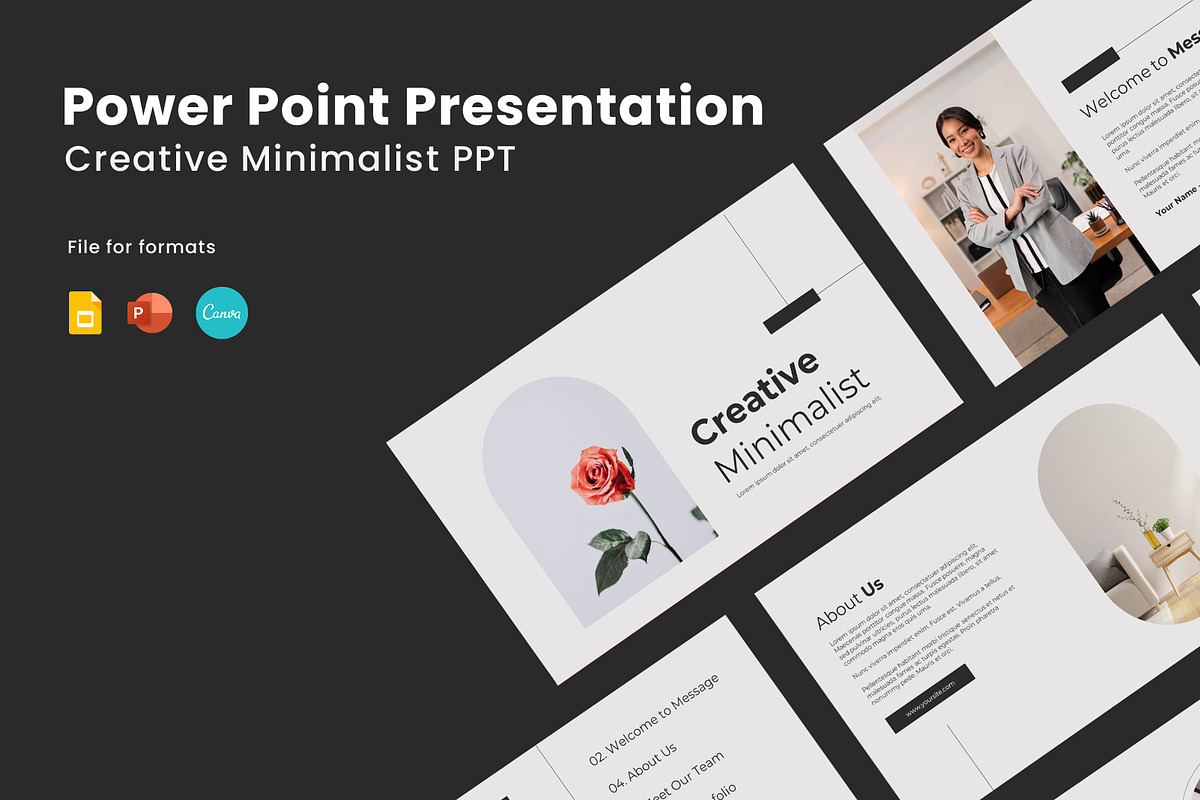 Creative Minimalist PPT, a Presentation Template by Recreative (Photo 1 of 6)