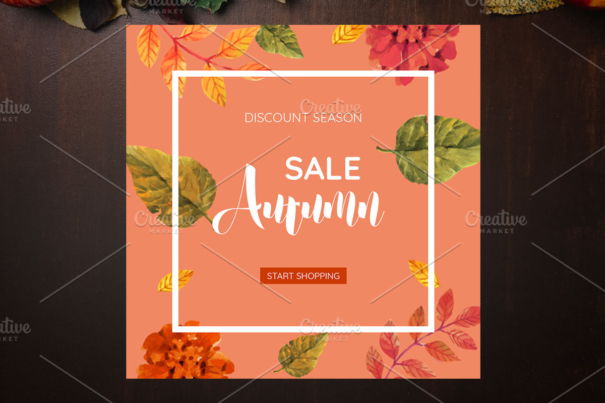 Autumn Sale Banners Pack, a Templates & Theme by Khryna Designs (Photo 3 of 4)