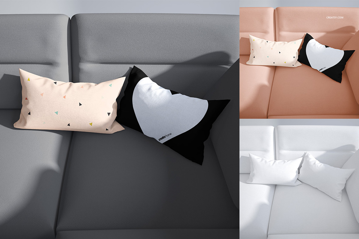 Pillow Mockup Set, a Household Mockup by creatsy2 (Photo 4 of 6)