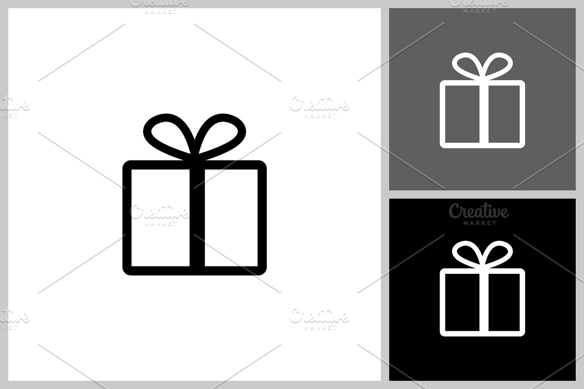 gift line style design vector, an Object Illustration by quadrazo