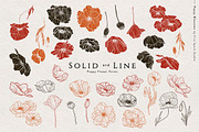 Poppy Blossoms Vector Illustrations, a Texture Illustration by Fire Spark Studio (Thumbnail 3 of 6)