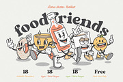 Food Friends v2.0: Vintage Mascots, a Food Illustration by Staple. (Thumbnail 1 of 9)
