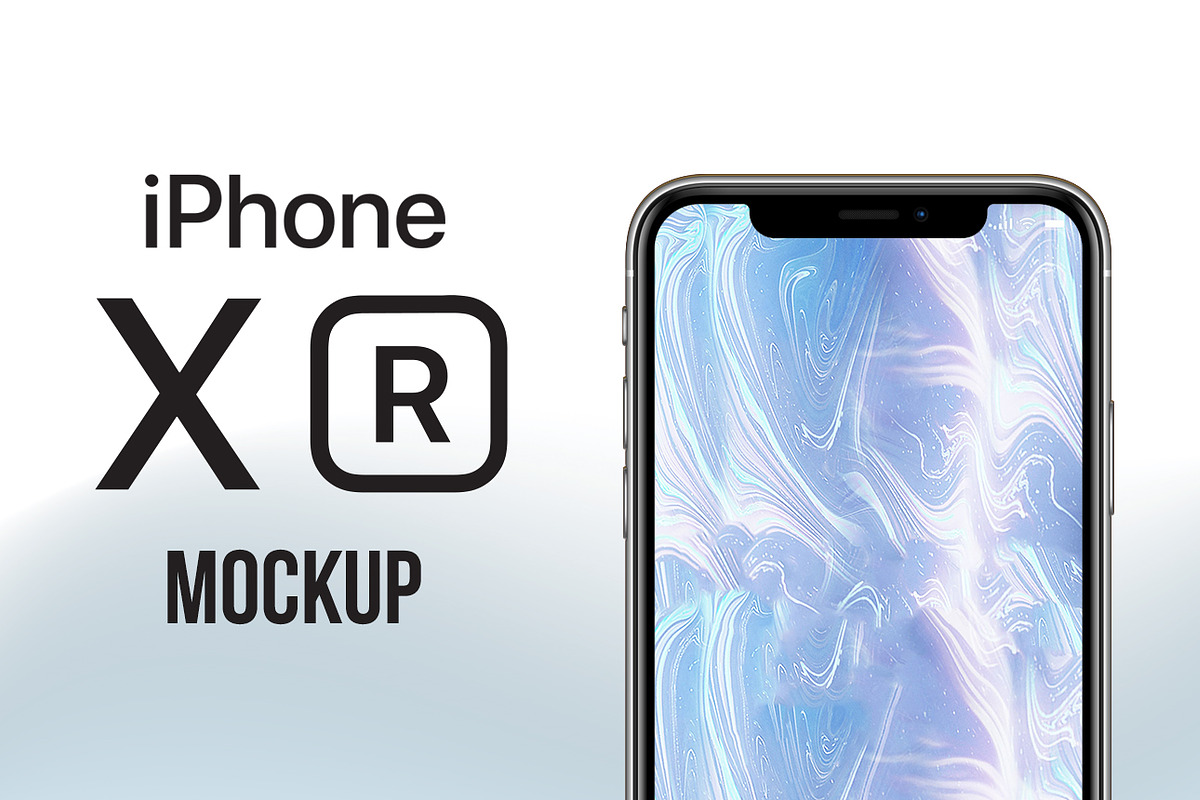 iPhone XR White Mockup, an iPhone Mockup by Nadasol (Photo 1 of 2)