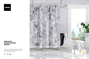 Wave Pleat Shower Curtain Mockup, a Household Mockup by creatsy2 (Thumbnail 1 of 5)