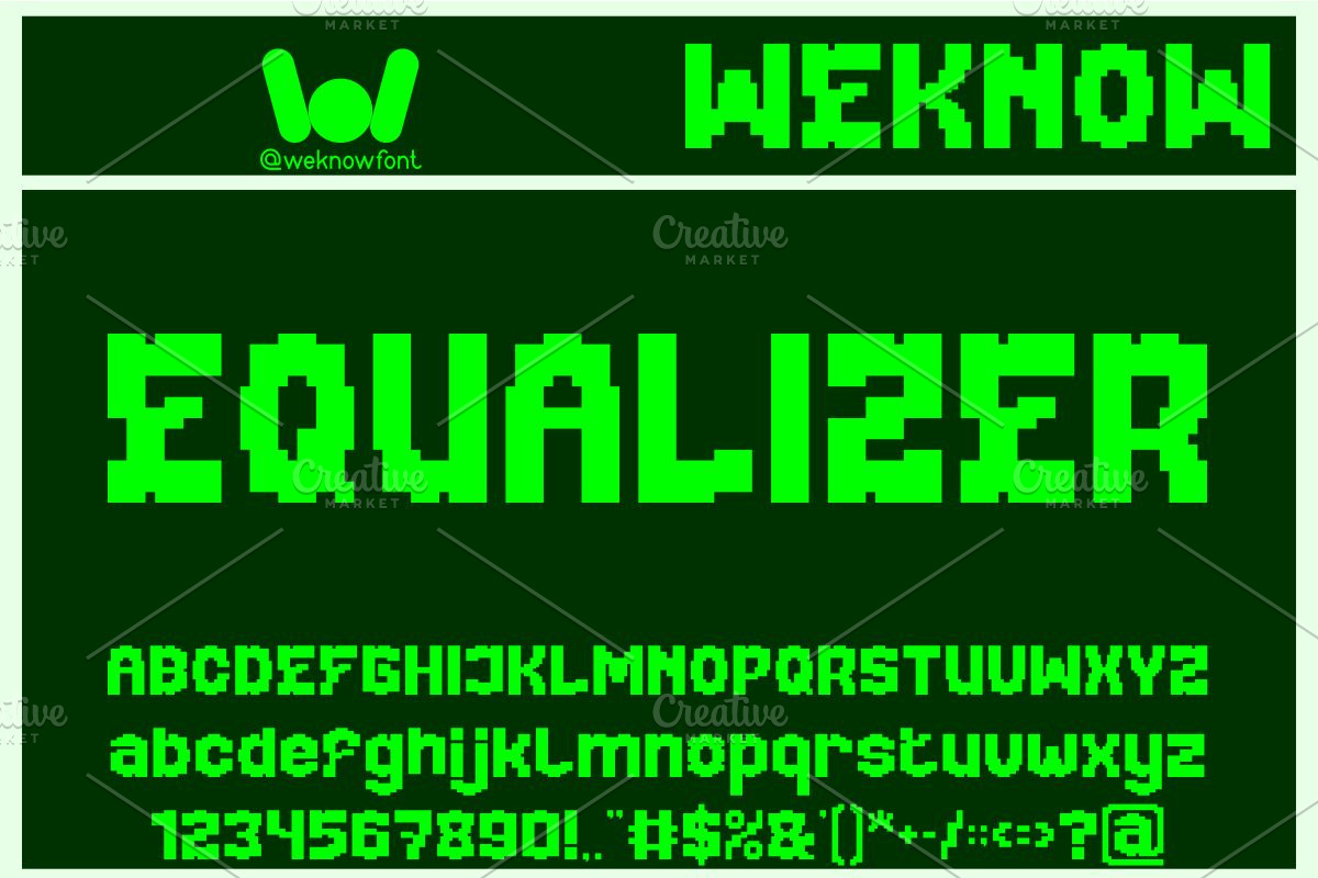 Equalizer font, a Font by weknow (Photo 1 of 8)