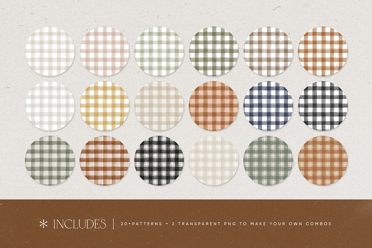 Watercolor Buffalo Check Patterns, a Pattern Graphic by Summit Avenue (Photo 2 of 5)