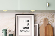 10 Mockups posters in the kitchen, a Print Template by FilL239 (Thumbnail 8 of 11)