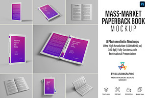 Mass-market Paperback Book Mockup