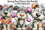 Spring Dog Clipart Set Bundle, an Illustration by Daily.Designs (Thumbnail 1 of 7)
