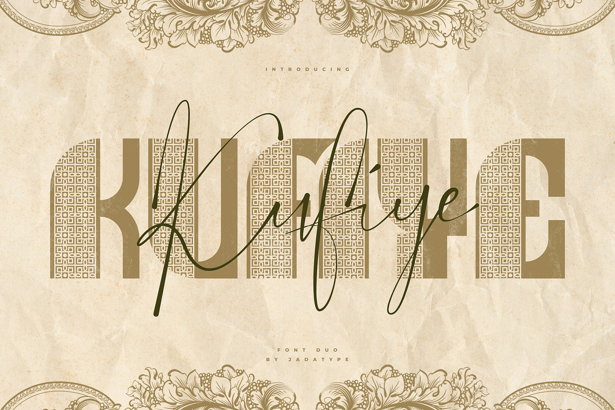 Kufiye Font Duo | Script-Decorative, a Symbol Font by Jadatype.id (Photo 1 of 10)