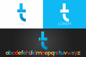 Letter T logo vector icon