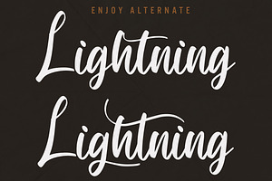 Lightning - Hand Draw Brush Font