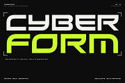 Cyber Form - Geometric Sci-Fi Type, a Sans Serif Font by HipFonts (Thumbnail 1 of 13)