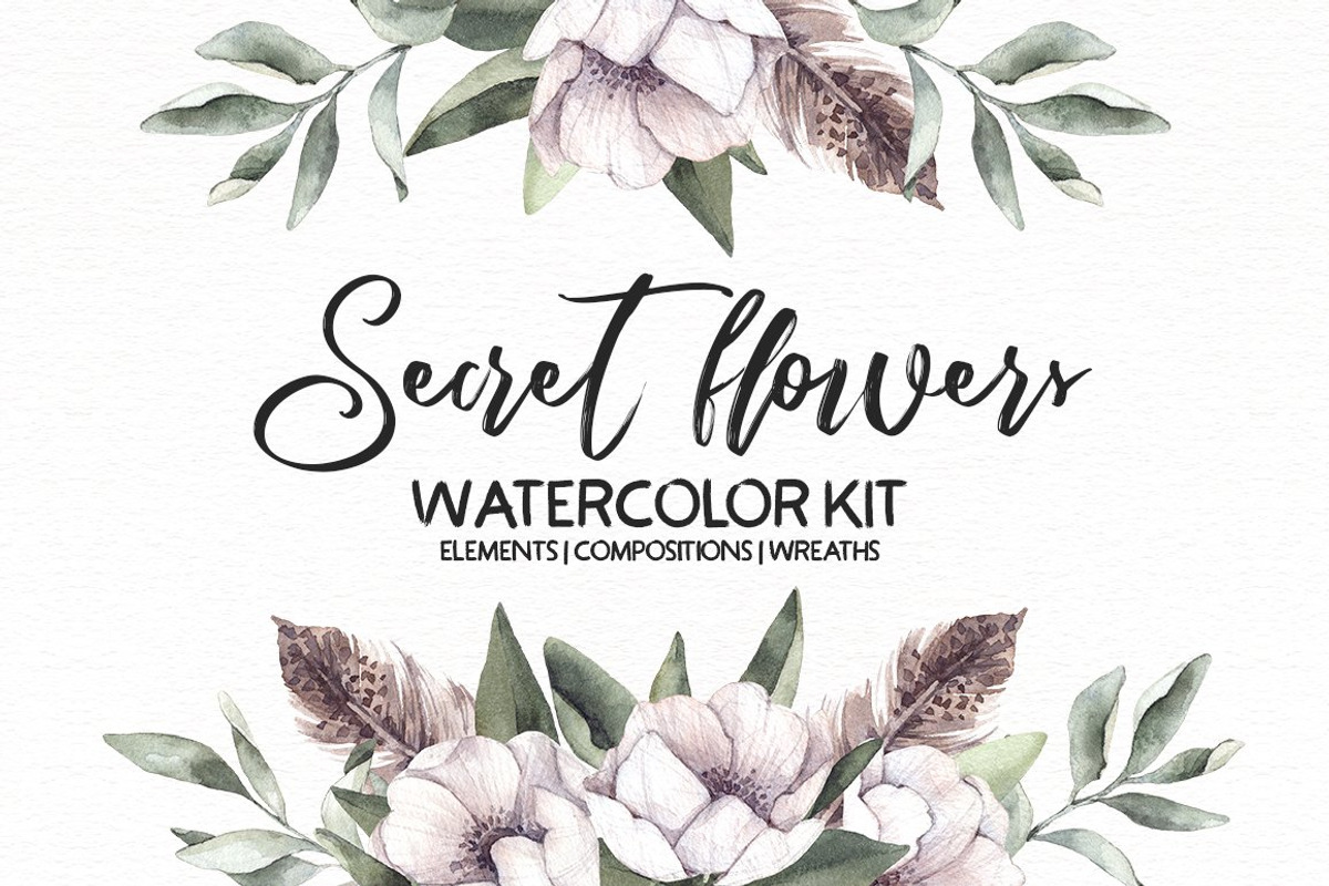 Floral bundle | Watercolor SALE, a Decorative Illustration by Kate Macate (Photo 14 of 28)