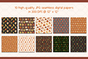Autumn Leaves Clipart and Patterns, a Pattern Graphic by Drafts n Doodles (Thumbnail 6 of 8)