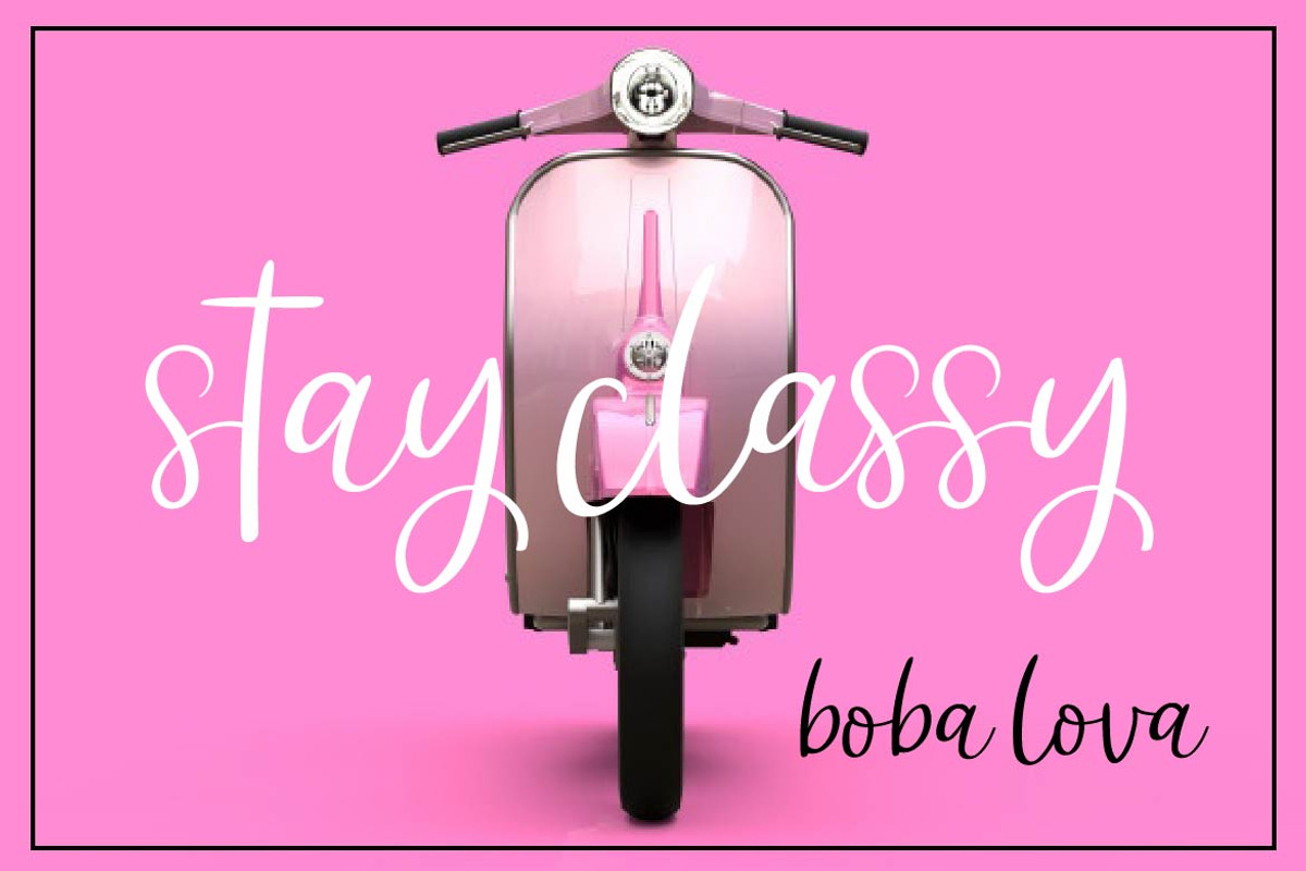Boba Lova, a Script Font by AMINMARIO (Photo 10 of 12)