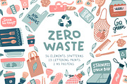 Zero Waste vector collection, an Illustration by Lana Sham (Thumbnail 1 of 11)