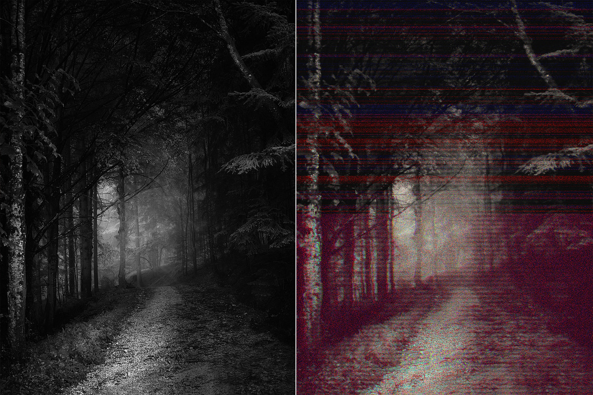 Glitch Effect Photoshop Actions, an Action Add-On by Dene Studios (Photo 14 of 15)