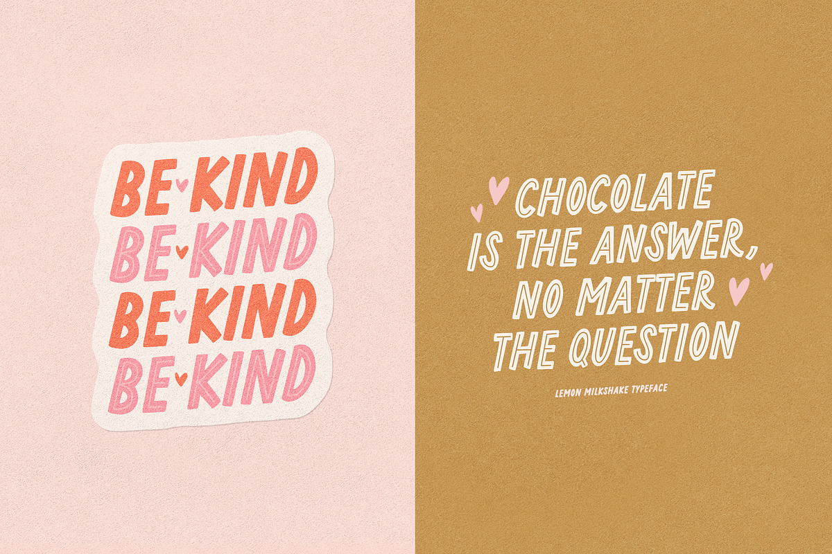 Lemon Milkshake Typeface and Dings, a Font by Nicky Laatz (Photo 8 of 21)