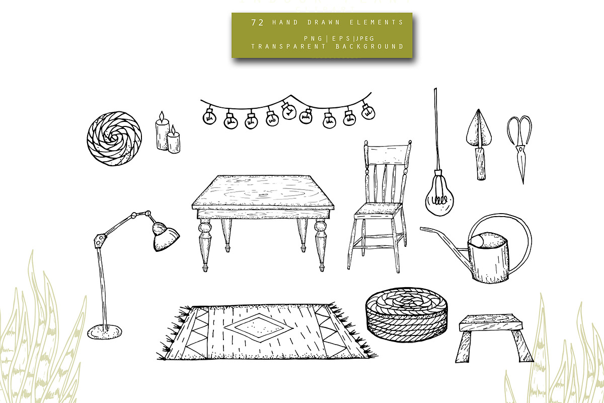 Home Plants Clipart Collection, a Graphic by Hand drawn Boutique (Photo 5 of 10)