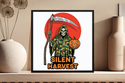 Camo Death Halloween Sublimation, an Illustration by DreamCafeArt (Thumbnail 2 of 6)