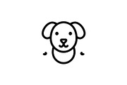 Dog head outline vector icon, a Branding & Logo Template by Vectorium Studio (Thumbnail 2 of 2)