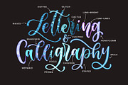 Duo Color Lettering Procreate Brushe, a Brush Add-On by shannonlayne (Thumbnail 3 of 7)