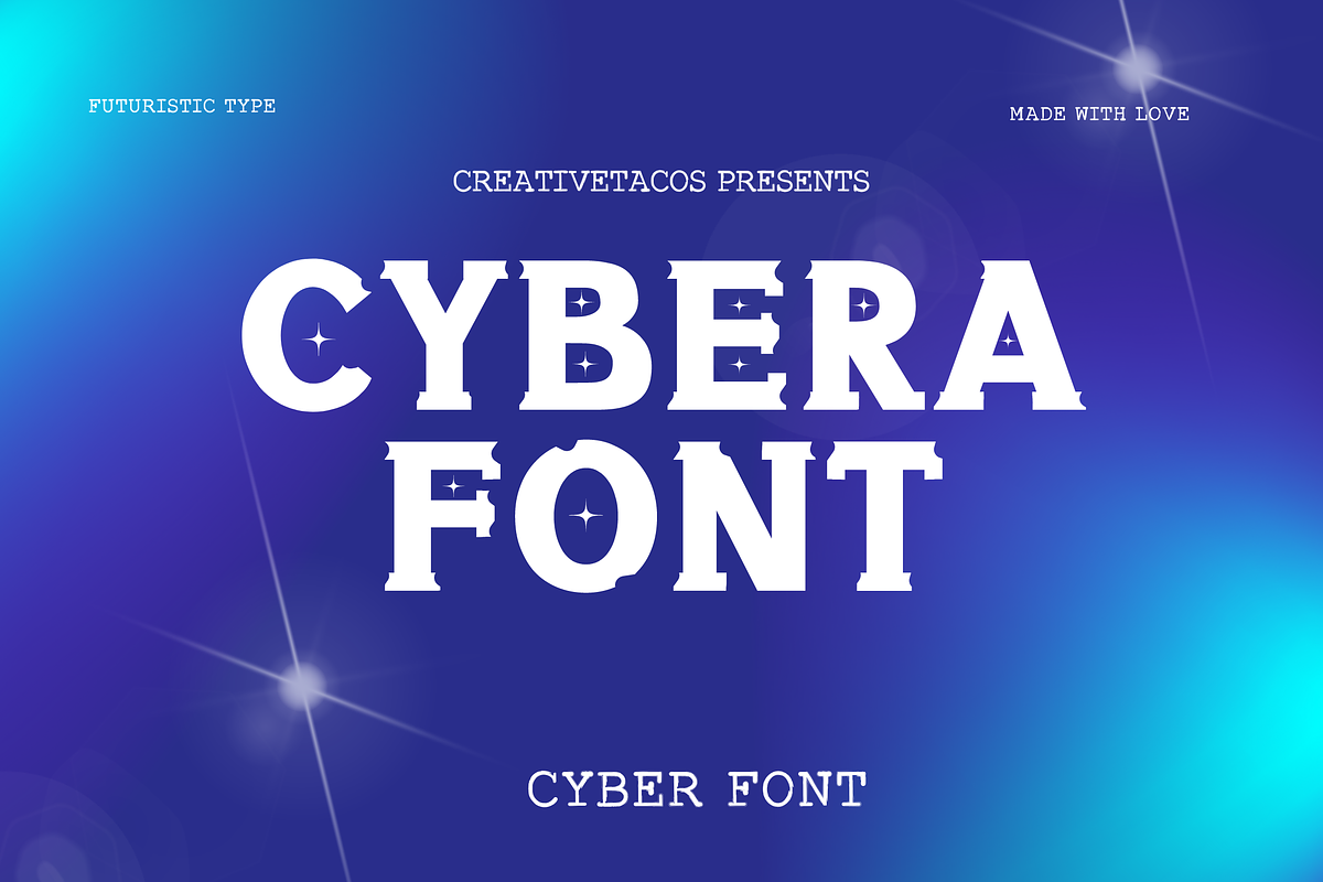 Cybera - Sci-Fi Font, a Sans Serif Font by Creativetacos (Photo 1 of 10)