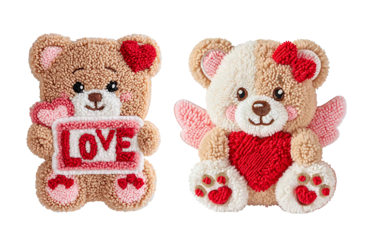 Faux Yarn Valentine's Day Teddy Bear, an Illustration by Designworld (Photo 4 of 5)