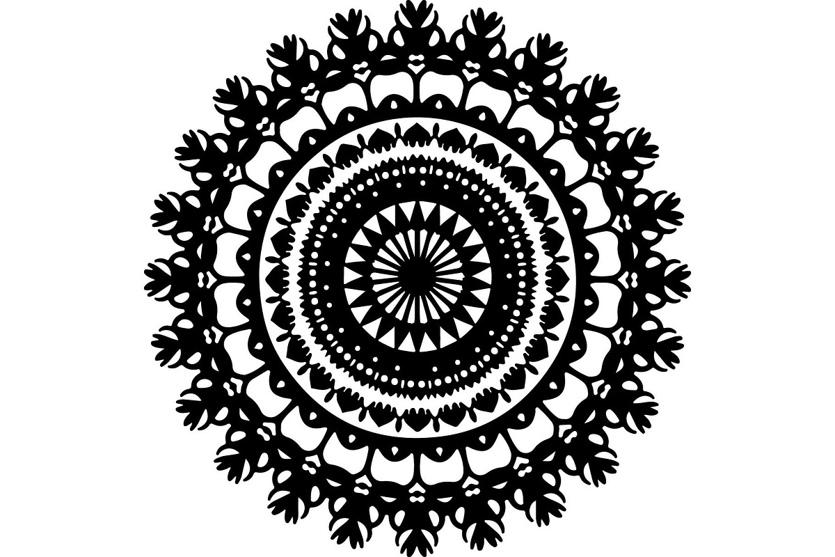 Ornate Black Mandala Vector Set, an Object Graphic by Creativeshirt (Photo 7 of 7)
