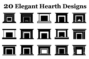 20 Elegant Hearth Designs, a Graphic by Artivon