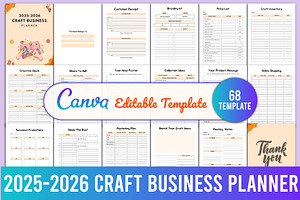 2025-2026 CRAFT BUSINESS PLANNER, a Stationery Template by Designmela01