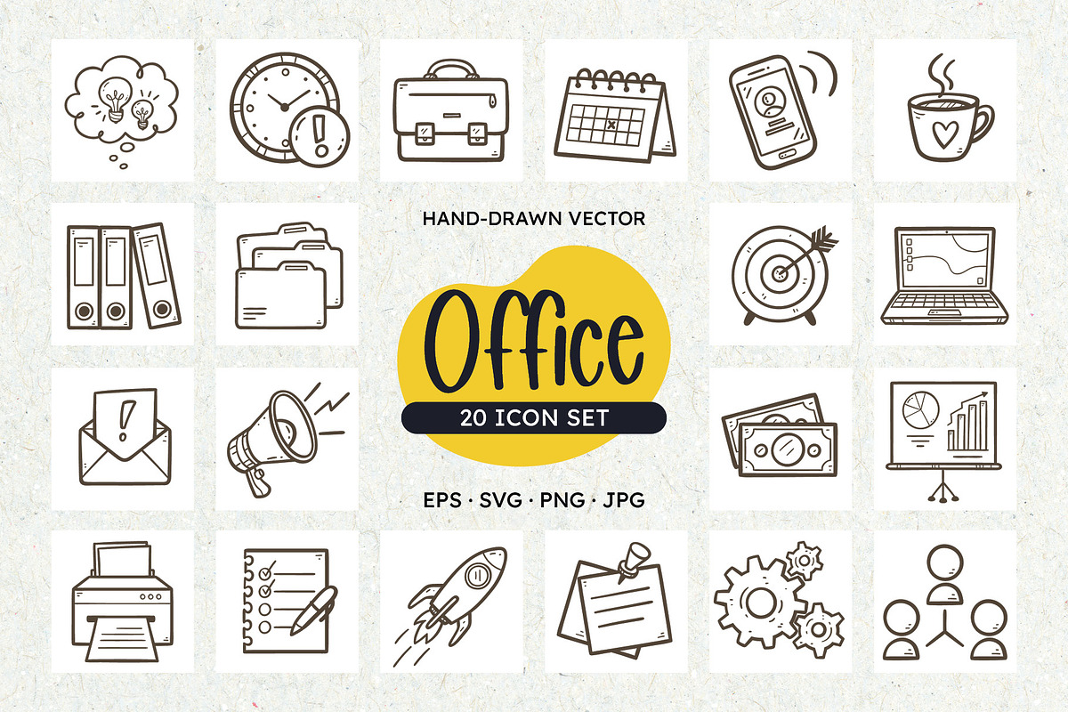 Office Icon Set, an Outline Icon by insemar (Photo 1 of 4)
