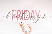 Friday feelings. Font Duo., a Script Font by Red Ink (Thumbnail 1 of 13)