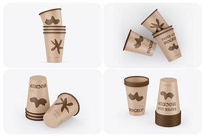 Kraft Paper Cup Mockup Set