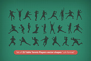 25 Table Tennis Players shapes, a Shape Add-On by Makoto (Thumbnail 2 of 4)