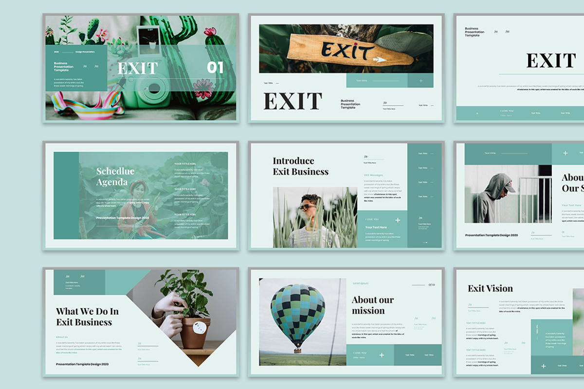 Exit - Power Point & Google Slide, a Presentation Template by Raseuki (Photo 2 of 5)