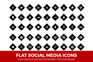 Social Media Icons Diamond Black