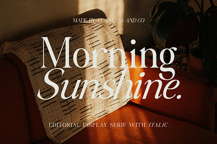 Morning Sunshine // Editorial Serif, a Serif Font by Flawless And Co
