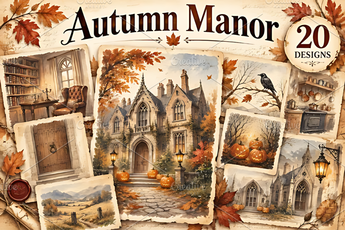 Autumn Manor Junk Journal, a Background Graphic by Coco Bloom (Photo 3 of 3)